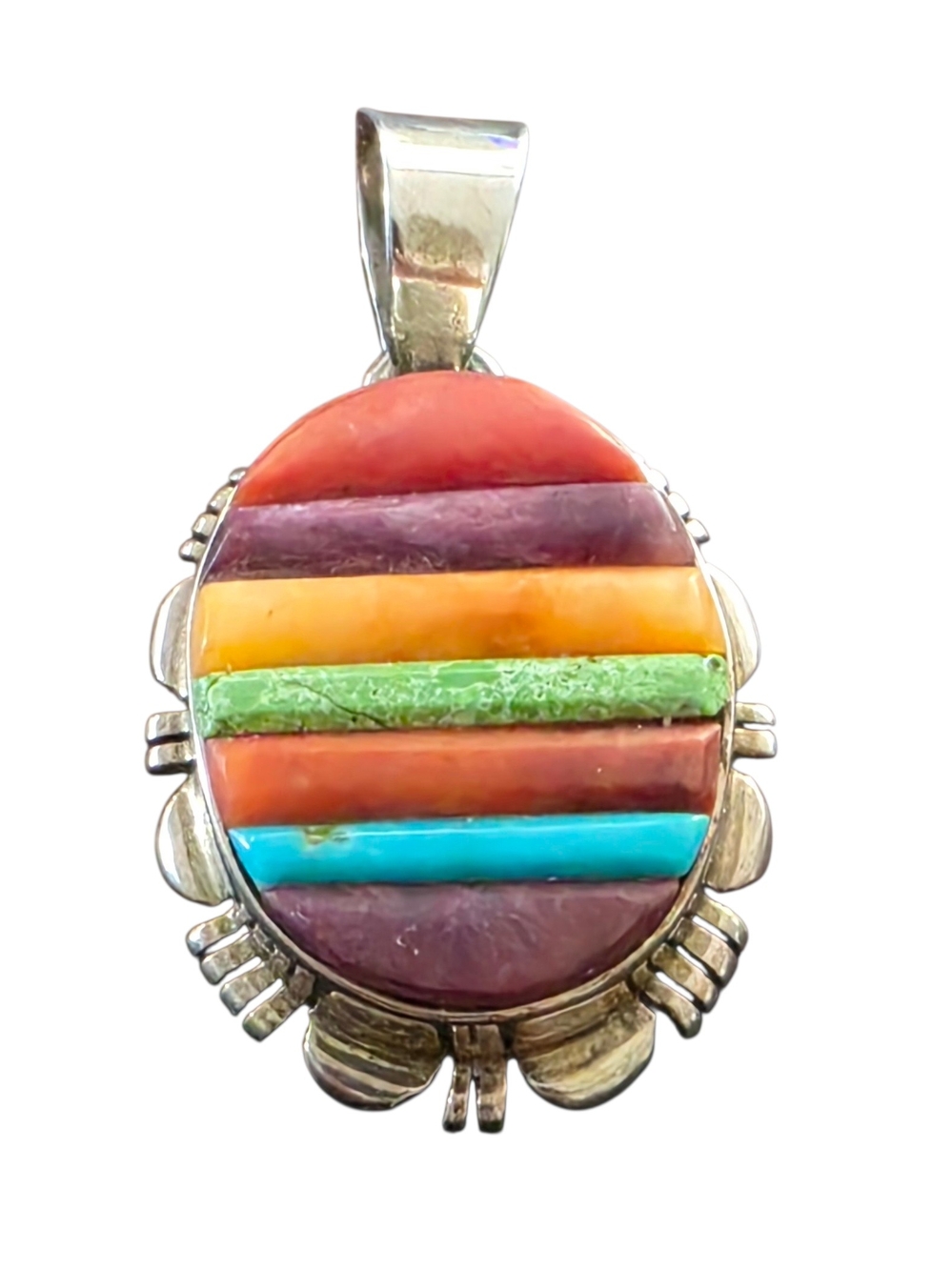 JJ Sterling Multi Stone Pendant- NA